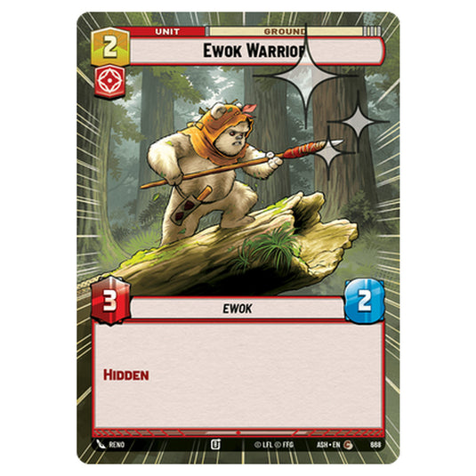 Ewok Warrior card from the Star Wars Unlimited set Ashes of the Empire