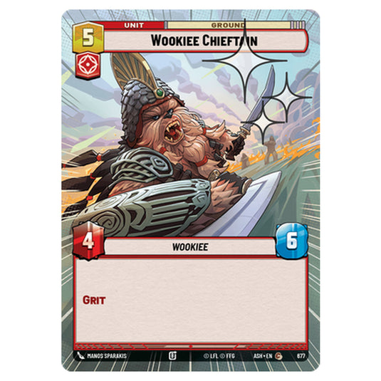 Wookiee Chieftain card from the Star Wars Unlimited set Ashes of the Empire