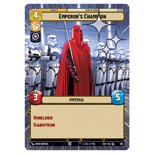 Emperor's Champion card from the Star Wars Unlimited set Ashes of the Empire