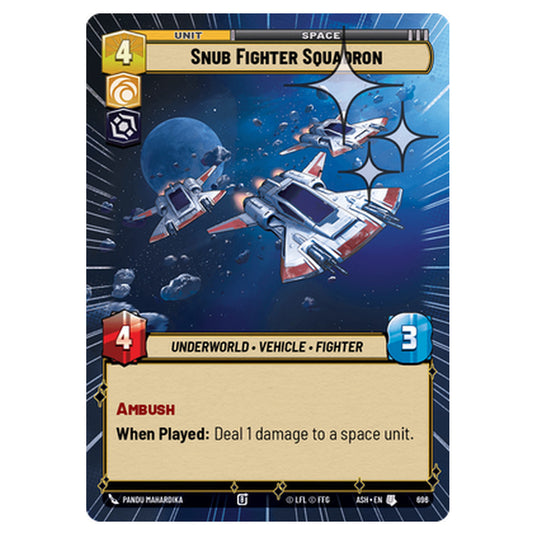 Snub Fighter Squadron card from the Star Wars Unlimited set Ashes of the Empire