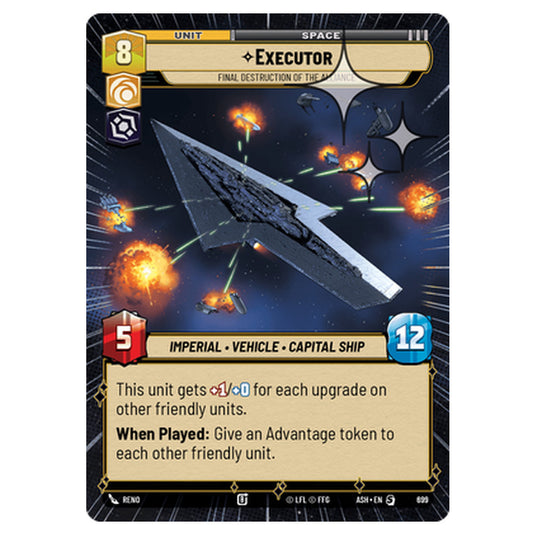 Executor card from the Star Wars Unlimited set Ashes of the Empire
