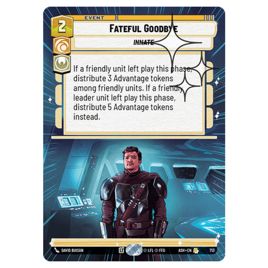 Fateful Goodbye card from the Star Wars Unlimited set Ashes of the Empire