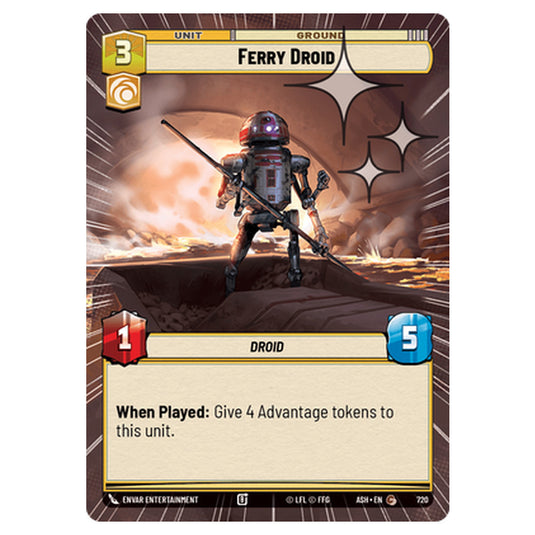 Ferry Droid card from the Star Wars Unlimited set Ashes of the Empire