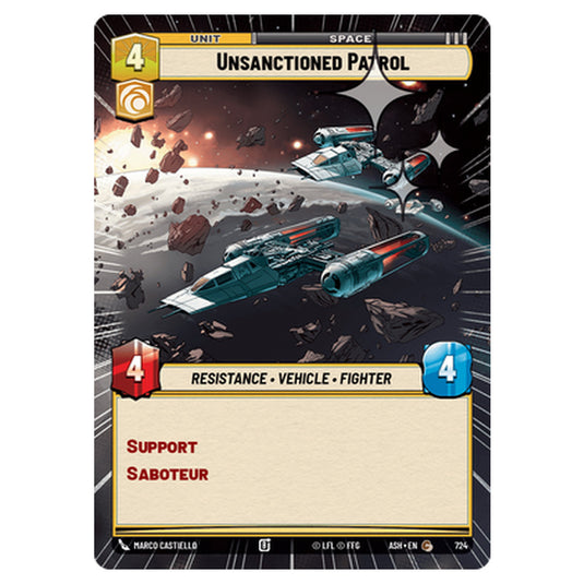 Unsanctioned Patrol card from the Star Wars Unlimited set Ashes of the Empire