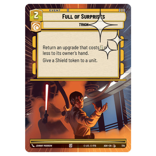 Full of Surprises card from the Star Wars Unlimited set Ashes of the Empire