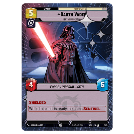 Darth Vader card from the Star Wars Unlimited set Ashes of the Empire