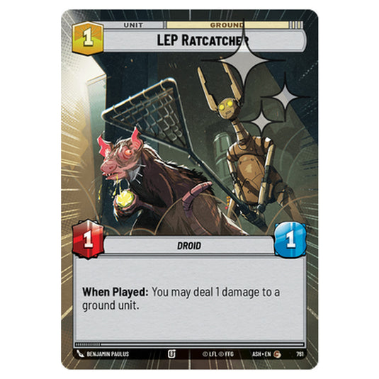 LEP Ratcatcher card from the Star Wars Unlimited set Ashes of the Empire