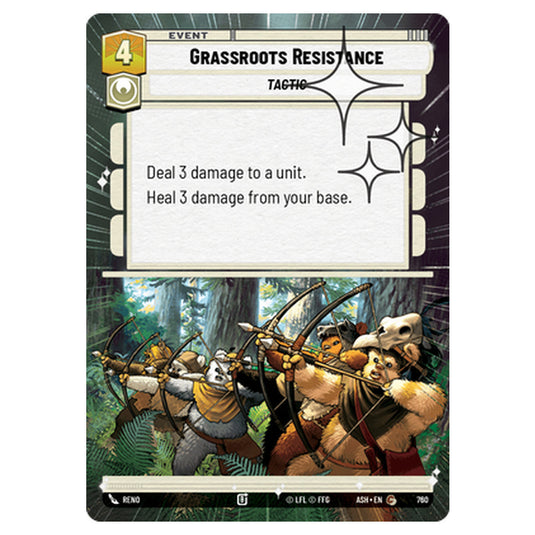 Grassroots Resistance card from the Star Wars Unlimited set Ashes of the Empire