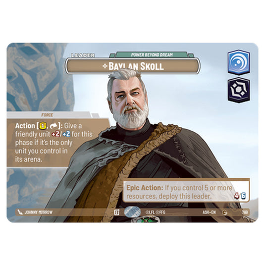 Baylan Skoll card from the Star Wars Unlimited set Ashes of the Empire