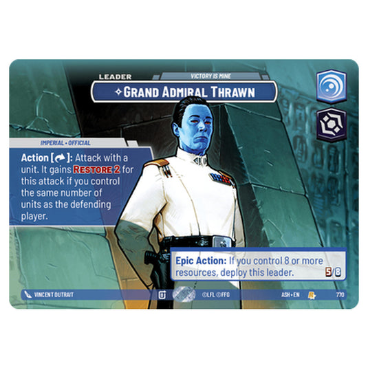 Grand Admiral Thrawn card from the Star Wars Unlimited set Ashes of the Empire