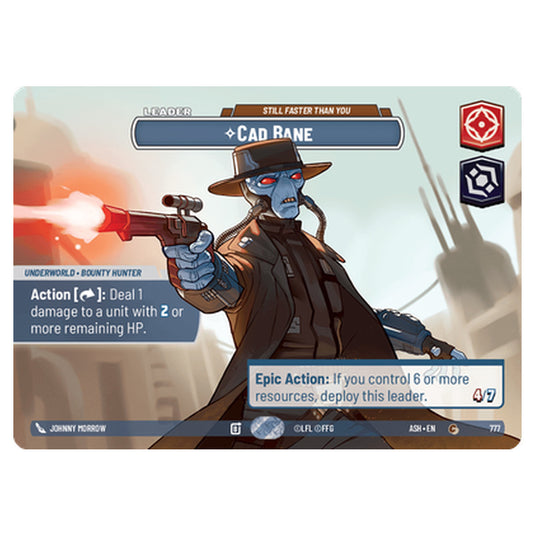Cad Bane card from the Star Wars Unlimited set Ashes of the Empire