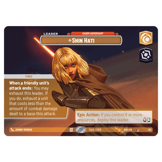 Shin Hati card from the Star Wars Unlimited set Ashes of the Empire