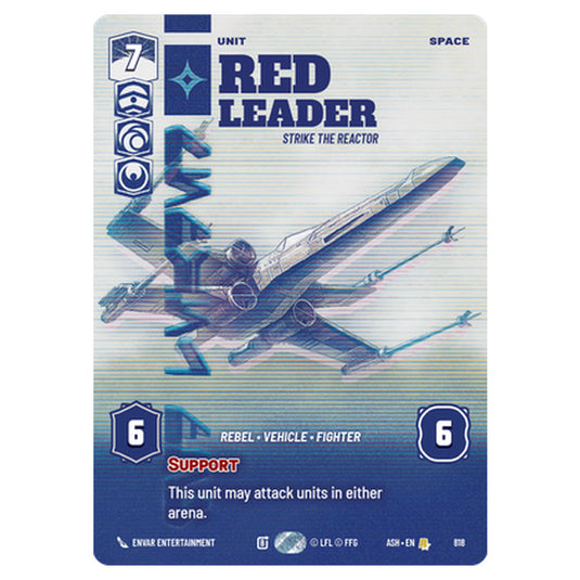 Red Leader card from the Star Wars Unlimited set Ashes of the Empire