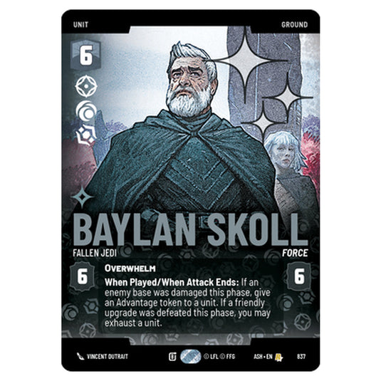 Baylan Skoll card from the Star Wars Unlimited set Ashes of the Empire