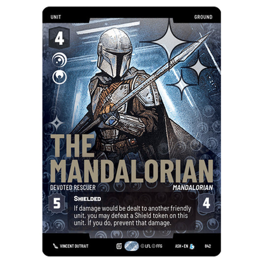 The Mandalorian card from the Star Wars Unlimited set Ashes of the Empire