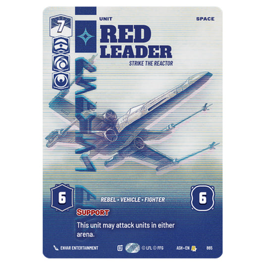 Red Leader card from the Star Wars Unlimited set Ashes of the Empire