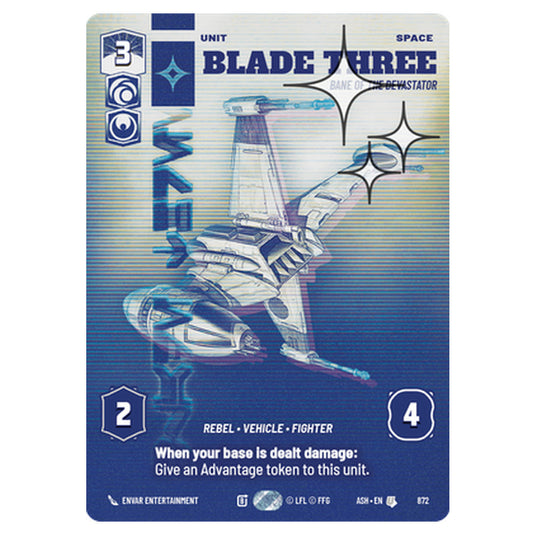 Blade Three card from the Star Wars Unlimited set Ashes of the Empire