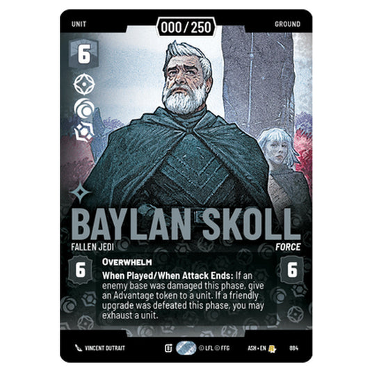 Baylan Skoll card from the Star Wars Unlimited set Ashes of the Empire