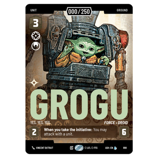 Grogu card from the Star Wars Unlimited set Ashes of the Empire