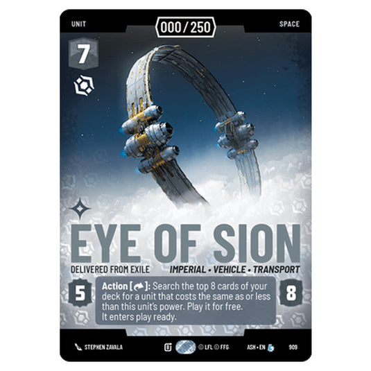 Eye of Sion card from the Star Wars Unlimited set Ashes of the Empire