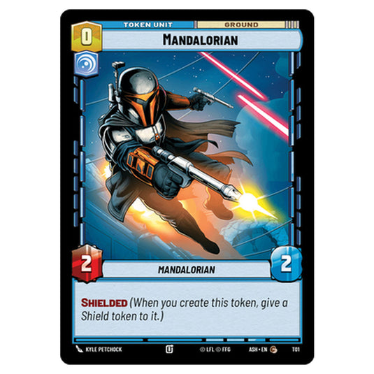Mandalorian card from the Star Wars Unlimited set Ashes of the Empire