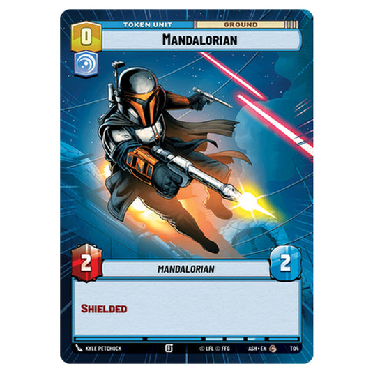 Mandalorian card from the Star Wars Unlimited set Ashes of the Empire