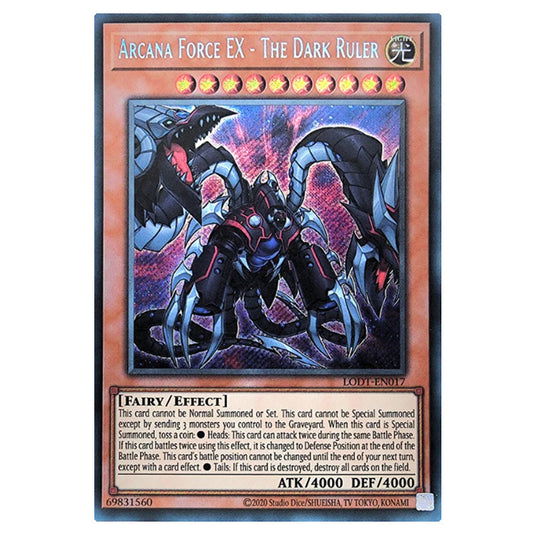 Yu-Gi-Oh! - Light of Destruction (2024 Reprint) - Arcana Force EX - The Dark Ruler (Secret Rare) LODT-EN017