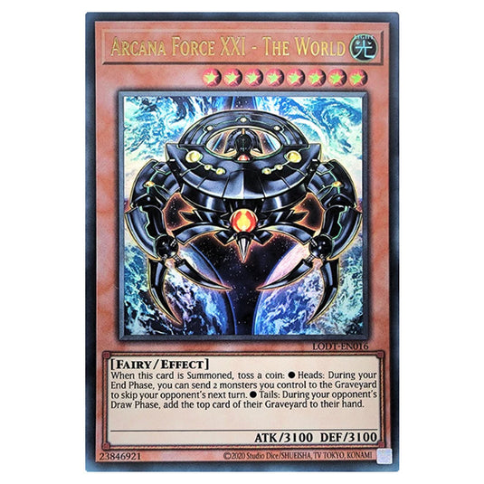 Yu-Gi-Oh! - Light of Destruction (2024 Reprint) - Arcana Force XXI - The World (Ultra Rare) LODT-EN016