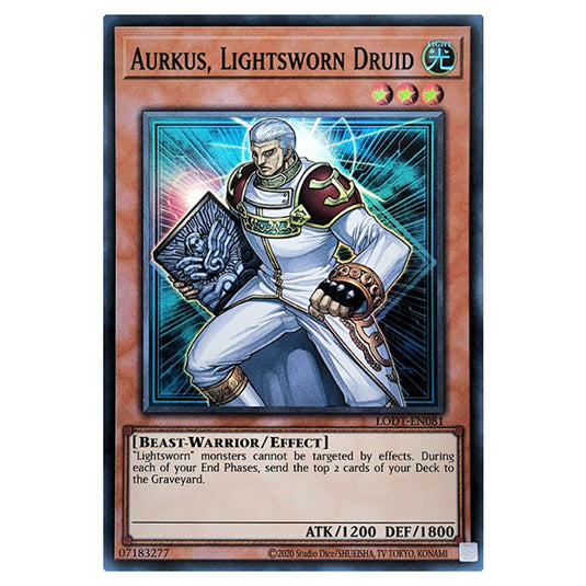 Yu-Gi-Oh! - Light of Destruction (2024 Reprint) - Aurkus, Lightsworn Druid (Super Rare) LODT-EN081