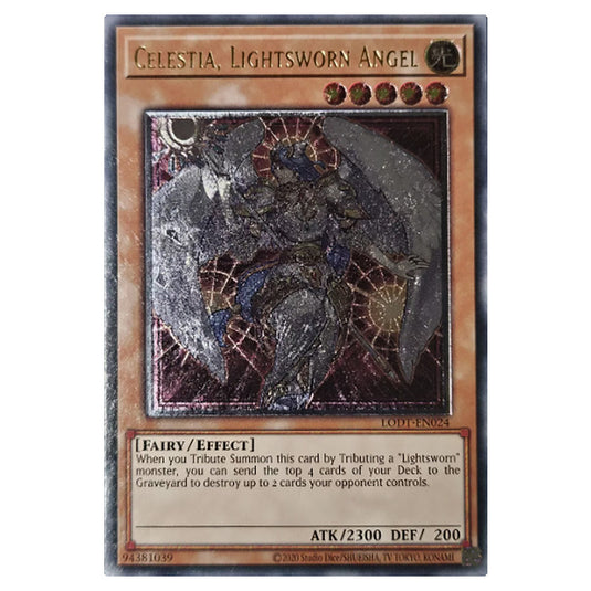 Yu-Gi-Oh! - Light of Destruction (2024 Reprint) - Celestia, Lightsworn Angel (Ultimate Rare) LODT-EN024a