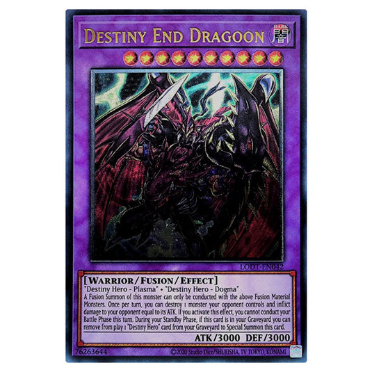 Yu-Gi-Oh! - Light of Destruction (2024 Reprint) - Destiny End Dragoon (Ultimate Rare) LODT-EN042a