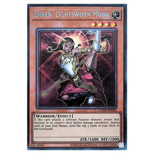 Yu-Gi-Oh! - Light of Destruction (2024 Reprint) - Ehren, Lightsworn Monk (Secret Rare) LODT-EN082