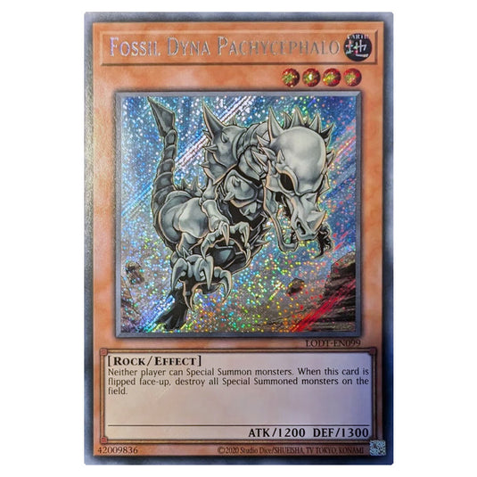 Yu-Gi-Oh! - Light of Destruction (2024 Reprint) - Fossil Dyna Pachycephalo (Secret Rare) LODT-EN099