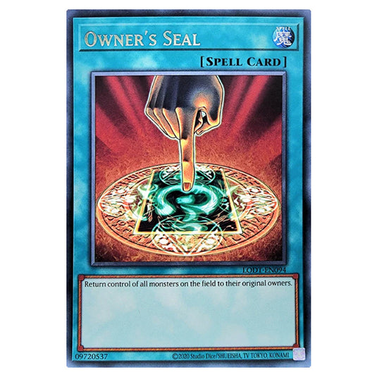 Yu-Gi-Oh! - Light of Destruction (2024 Reprint) - Owner's Seal (Rare) LODT-EN094