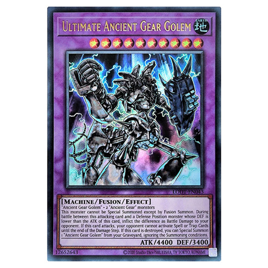 Yu-Gi-Oh! - Light of Destruction (2024 Reprint) - Ultimate Ancient Gear Golem (Ultra Rare) LODT-EN043