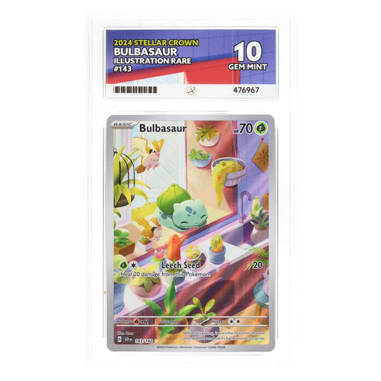 Pokemon - Stellar Crown - Bulbasaur 143/142 - ACE 10 GEM MINT