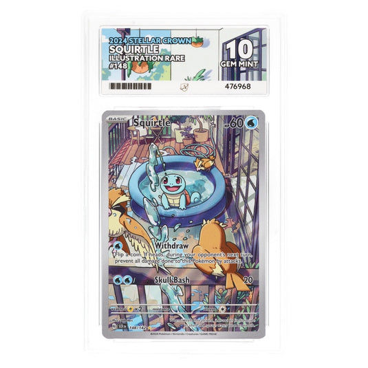 Pokemon - Stellar Crown - Squirtle 148/142 - ACE 10 GEM MINT