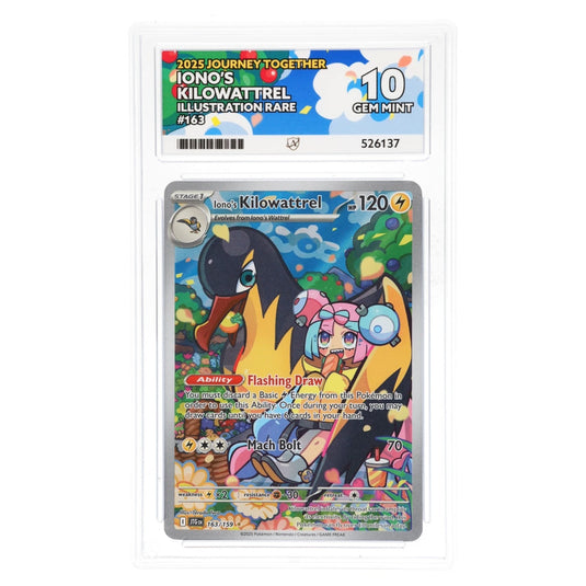 Pokemon - Journey Together - Ionos Kilowattrel 163/159 - ACE 10 GEM MINT