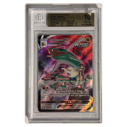 Pokemon - Silver Tempest - Rayquaza VMAX TG20/TG30 - Beckett 10 GEM MINT