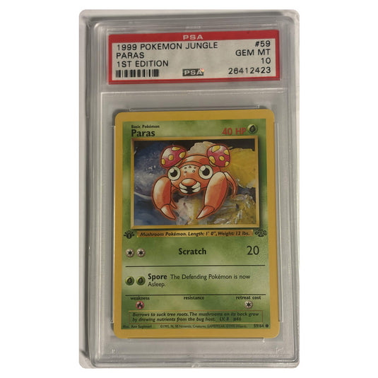 Pokemon - Jungle - Paras 59/64 - 1st Edition - PSA 10 GEM MINT