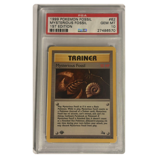 Pokemon - Fossil - Mysterious Fossil 62/62 - 1st Edition - PSA 10 GEM MINT