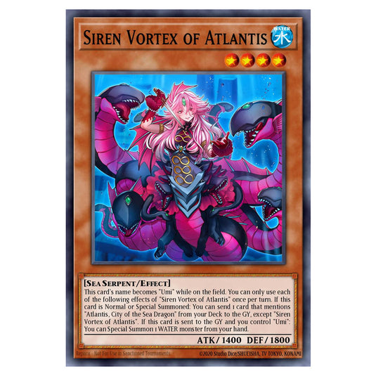 Siren Vortex of Atlantis BETB-EN016 card from the Yu-Gi-Oh! set Beyond the Brave