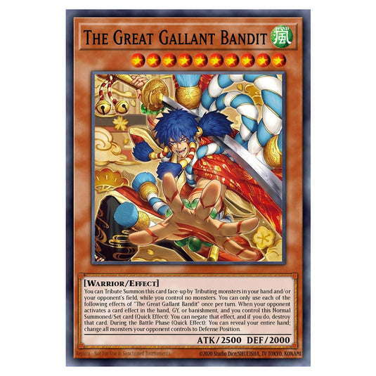 The Great Gallant Bandit BETB-EN027-SCR card from the Yu-Gi-Oh! set Beyond the Brave