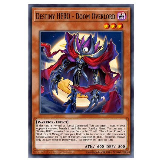 Destiny HERO - Doom Overlord BETB-EN022-STR card from the Yu-Gi-Oh! set Beyond the Brave