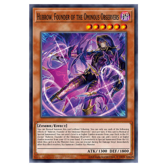 Hubrow, Founder of the Ominous Observers BETB-EN030 card from the Yu-Gi-Oh! set Beyond the Brave