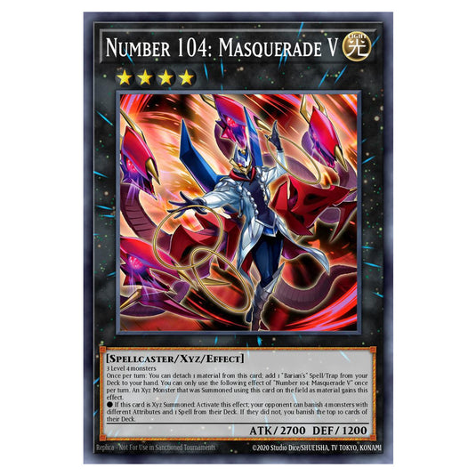 Number 104: Masquerade V BETB-EN042 card from the Yu-Gi-Oh! set Beyond the Brave