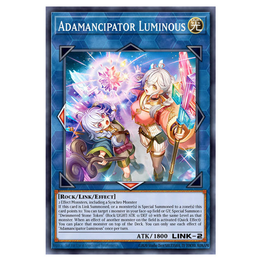 Adamancipator Luminous BETB-EN049 card from the Yu-Gi-Oh! set Beyond the Brave