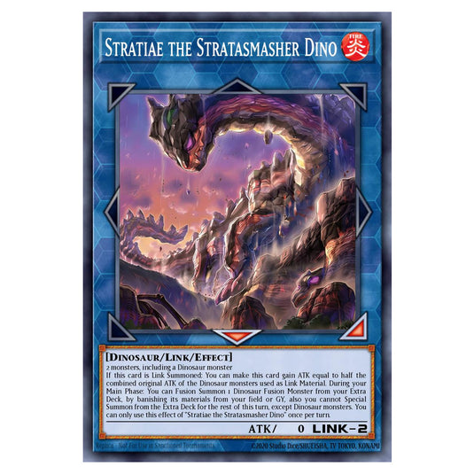 Stratiae the Stratasmasher Dino BETB-EN051 card from the Yu-Gi-Oh! set Beyond the Brave