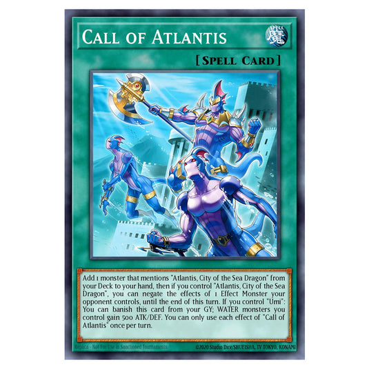 Call of Atlantis BETB-EN059 card from the Yu-Gi-Oh! set Beyond the Brave