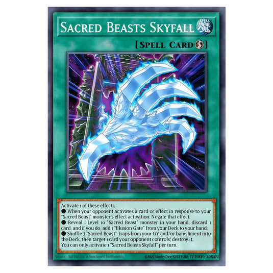Sacred Beasts Skyfall BETB-EN065 card from the Yu-Gi-Oh! set Beyond the Brave